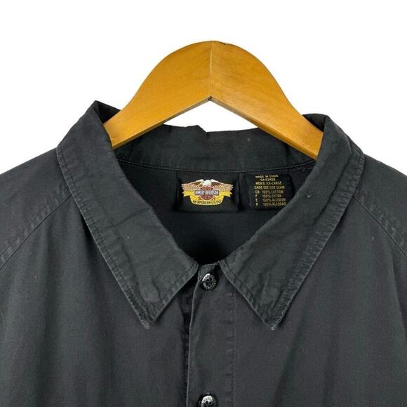 Harley-Davidson Button Up Shirt Mens XXL Motorcycle Racing Embroidered Pocket - Picture 2 of 16